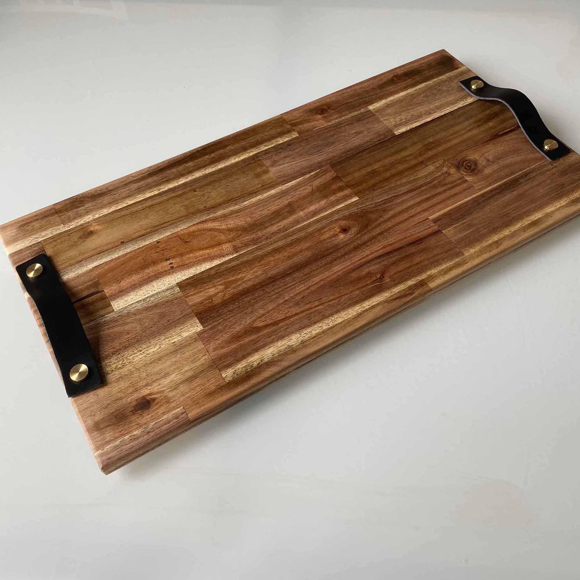 Hand made Charcuterie/Grazing Board / Cheese Platter with leather handles 600mm x 300mm